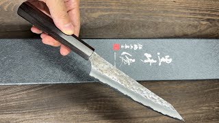 Yu Kurosaki Aogami Super Hammered KOKUSENEI Petty KnifeUtility 150mm with Full Ebony Handle [upl. by Audette282]