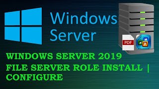 Windows Server 2019 File Server Role Install and Configure [upl. by Yrrat]