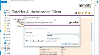 How to Admin logon and user password reset on Safenet eToken [upl. by Narod]