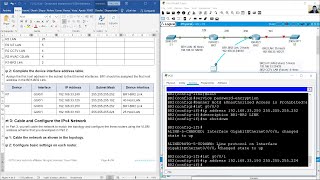 11102 Lab  Design and Implement a VLSM Addressing Scheme [upl. by Anina]