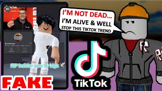 Builderman is not dead STOP THIS TIKTOK TREND ROBLOX [upl. by Perseus]