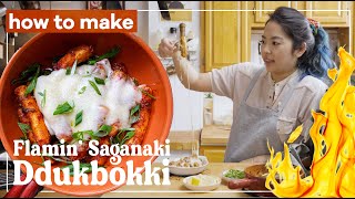 How to Make Flamin Cheese Ddukbokki  Korean American Comfort Food [upl. by Holmes492]