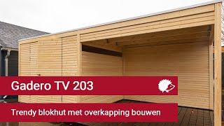 203 Trendy blokhut met overkapping bouwen [upl. by Htes517]