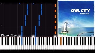 Owl City  Cave In Piano Tutorial Synthesia [upl. by Limay]