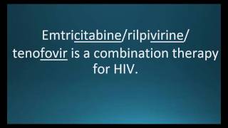 How to pronounce emtricitabine  rilpivirine  tenofovir Complera Memorizing Pharmacology [upl. by Abner943]