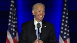 Presidentelect Joe Bidens victory speech in full [upl. by Esiuqcaj]