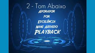 Adorador por Excelência 2 Tom Abaixo Playback Nani Azevedo [upl. by Ataga]