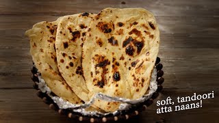 Atta Naan  Tandoori in Tawa  No Yeast  No Oven Recipe  CookingShooking [upl. by Ossie]