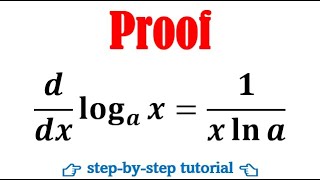 Proof of the derivative of log x [upl. by Dubenko]