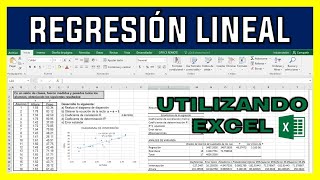 REGRESIÓN LINEAL SIMPLE EN EXCEL  EJERCICIO RESUELTO [upl. by Viviene]