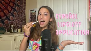 ASMR ESPAÑOL LIP GLOSS APPLICATION [upl. by Ludlew841]