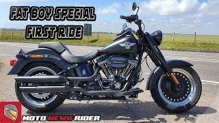 Harley Davidson Fat Boy S 110 Screamin Eagle First Ride [upl. by Nylleoj]