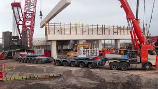 Timelapse  plaatsing liggers bij nieuw station LansingerlandZoetermeer [upl. by Oloap]