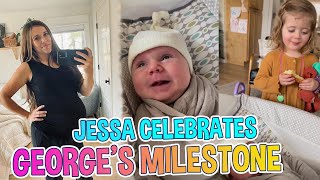 Jessa Duggar Celebrates Baby Georges Milestone  Heartwarming Moments and Birth Story [upl. by Ardnassela]