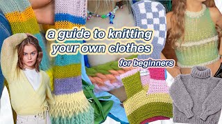 how to ACTUALLY start knitting your own clothes  step by step guide for beginners [upl. by Sapphira9]