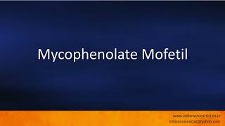 Transplant Medicines  Mycophenolate [upl. by Bruckner]