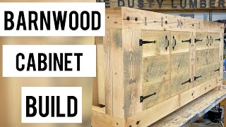 Barnwood kitchen cabinet build [upl. by Lyrrad]