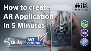 Create an Augmented Reality Application in 5 mins Vuforia Unity Tutorial  Without any Code  2022 [upl. by Brita]