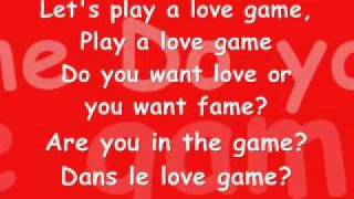 love game  Lady GaGa Lyrics [upl. by Anirbed]