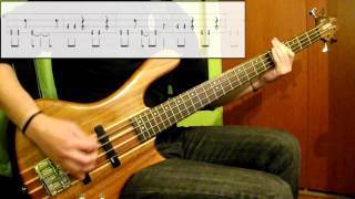 Weezer  Say It Aint So Bass Cover Play Along Tabs In Video [upl. by Ahtibbat80]