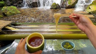 Eating Cold Noodle Flowing from Bamboo River [upl. by Merl351]