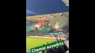 Chemie Leipzig auswärts Pyro Ultras Chemnitzer FC vs BSG Chemie Leipzig [upl. by Zacharias]