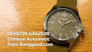 Watch Review Ochstin GA62028 Chinese Automatic by Banggood [upl. by Eibmab955]