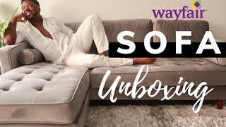 Wayfair Reversible Sectional UnboxingAssembly  Wil Mikahson [upl. by Eri]