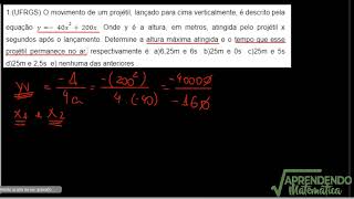 UFRGS  O movimento de um projétil lançado para cima verticalmente [upl. by Antonie]