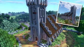 Minecraft  How to Build a Large Medieval Church [upl. by Irolav43]