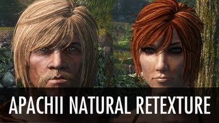 Skyrim Mod Spotlight ApachiiSkyHair Natural Retexture [upl. by Mendy]