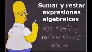 Álgebra Adición y sustracción expresiones algebraicas [upl. by Burget]