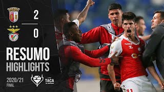 Highlights  Resumo SC Braga 20 Benfica Taça de Portugal 2021 [upl. by Stelu]