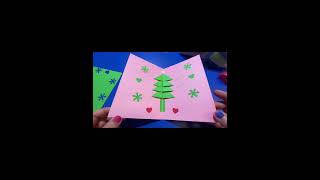 How to do a Christmas pop up cardDIY Christmas tree card [upl. by Isac632]