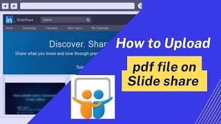 How to upload PDF file on slideshare [upl. by Tonie]