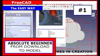 FreeCAD for Beginners 1  Download to First Model [upl. by Lara]