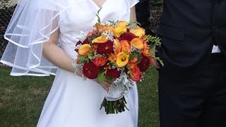 Roses and calla lilies hand tied bridal bouquet DIY tutorial [upl. by Erda]