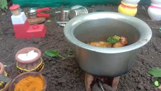 Miniature Cooking Soybean SabjiTiny food l Soya bean or aalu sabji miniature Cooking food racipe [upl. by Snow347]