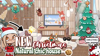 Christmas FREE NATURAL CHIC HOUSE MAKER Design☃️AVATAR WORLD House Ideas✨NEW UPDATE House Design [upl. by Ikkin]