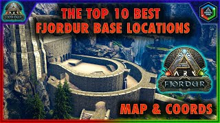 Top 10 Best Base Locations on Fjordur  The Best PVE and PVP Base Locations on Ark Fjordur Official [upl. by Seidule]