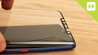 Olixar Huawei Mate 20 Pro Full Cover Glass Screen Protector Installation Guide amp Review [upl. by Narib350]