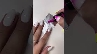 Neon Nails mit der Baby Boomer White Base 🤍🧡 neonail shorts babyboomernails neonails nailart [upl. by Weinrich]