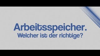 Arbeitsspeicher  Welcher ist der richtige [upl. by Yraht6]