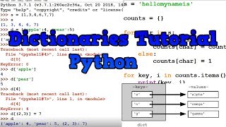 Dictionaries Tutorial in Python [upl. by Beeson]