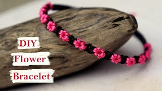 Handmade Flower Bracelet Ideas  How To Make Macrame Bracelets At Home  DIY Jewelry Creationampyou [upl. by Leon]