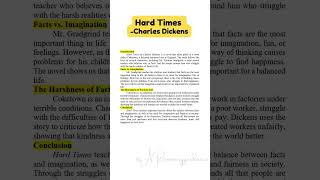 Hard Times Charles Dickens Instant Essay for Exam Success ARsummaryguidance shorts [upl. by Ennazor795]