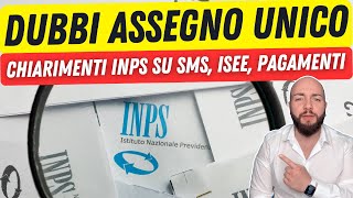 ASSEGNO UNICO INPS sms e domanda conto corrente le precisazioni [upl. by Talmud507]