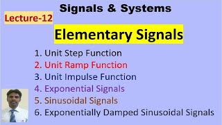 Elementary signals [upl. by Krispin]