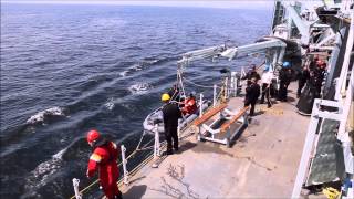 HMCS Winnipeg  Man Overboard and Recovery Drill [upl. by Nel460]