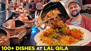 100 Dishes at Lal Qila Buffet  The Top Buffet Restaurant from Karachi in Dubai [upl. by Sukramal]